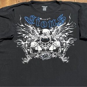 Reebok Black and Blue Graphic Men's Shirt